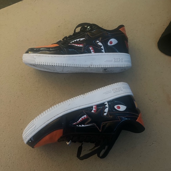Bapesta Mad Shark Low “Black” Size 12 - Picture 1 of 4